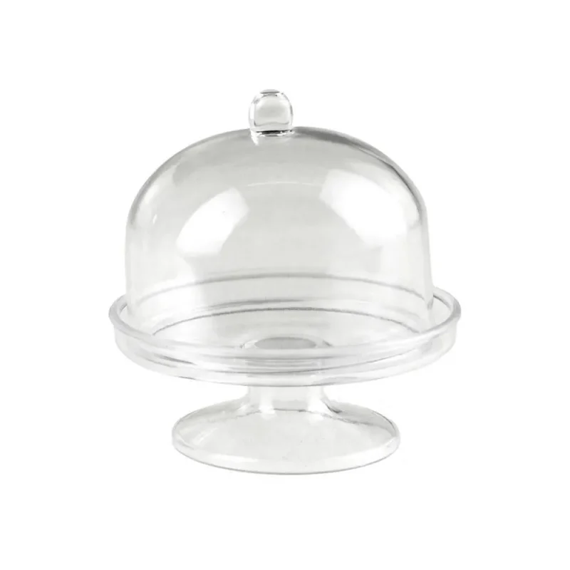 clear acrylic mini oval cake stand set 3 inch 12 piece