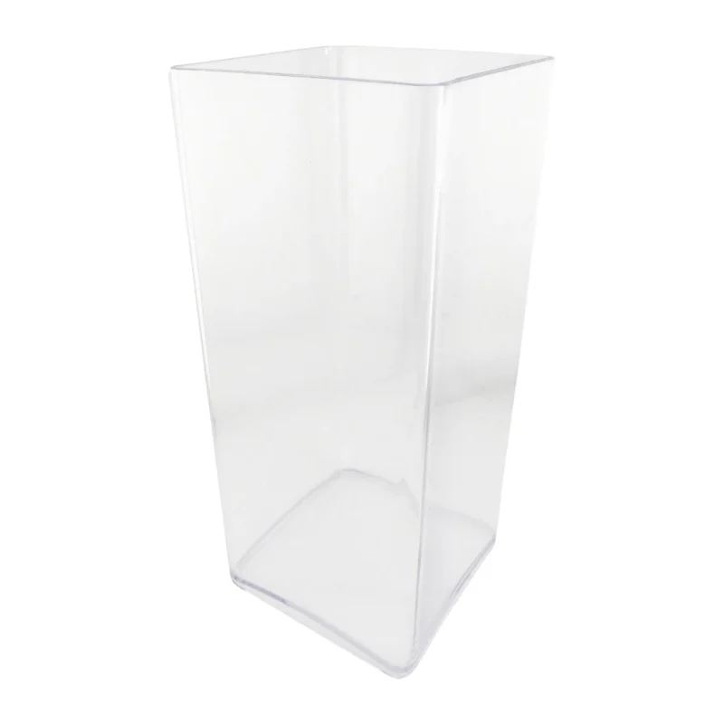 clear acrylic tapered block vase 10 display