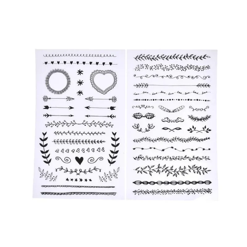 clear border stickers 33 piece set