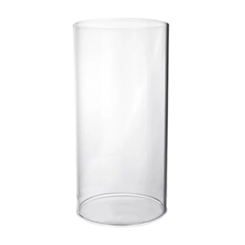 clear glass hurricane candle holders 8x4 inches 24 pack