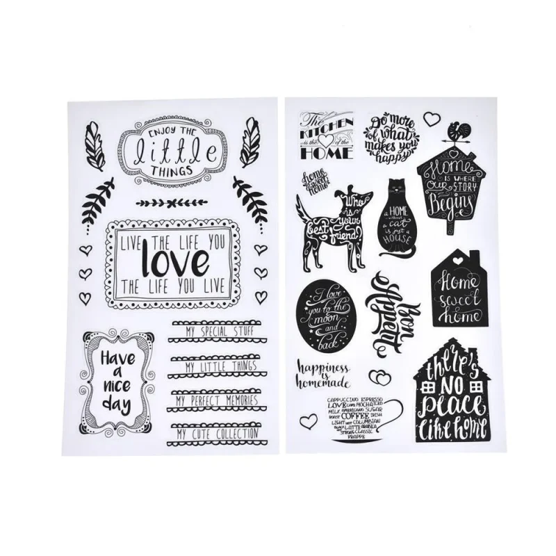 clear heart arrow border stickers 49 pack