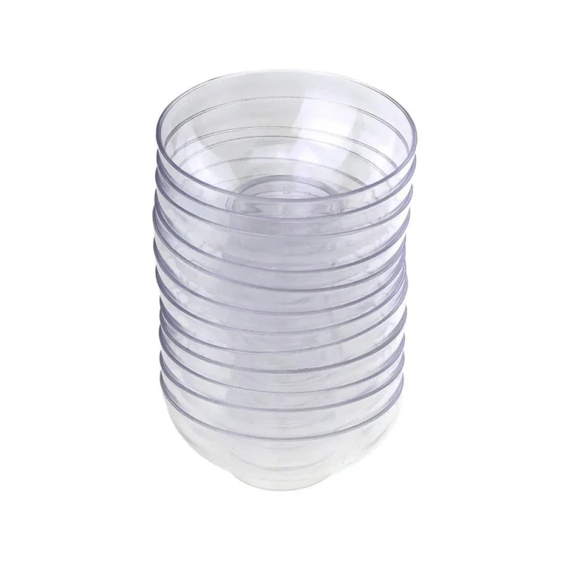 clear mini plastic cups for appetizers desserts 2 3 4 12 pack reusable disposable bowls