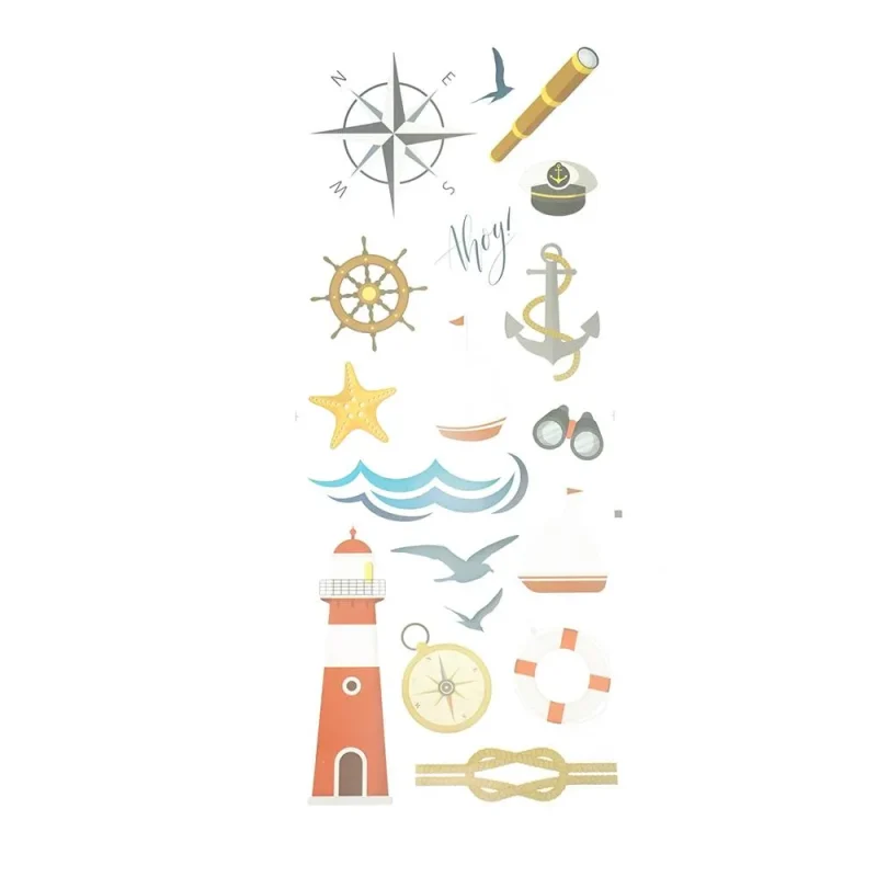 clear nautical photo safe stickers 18 pack