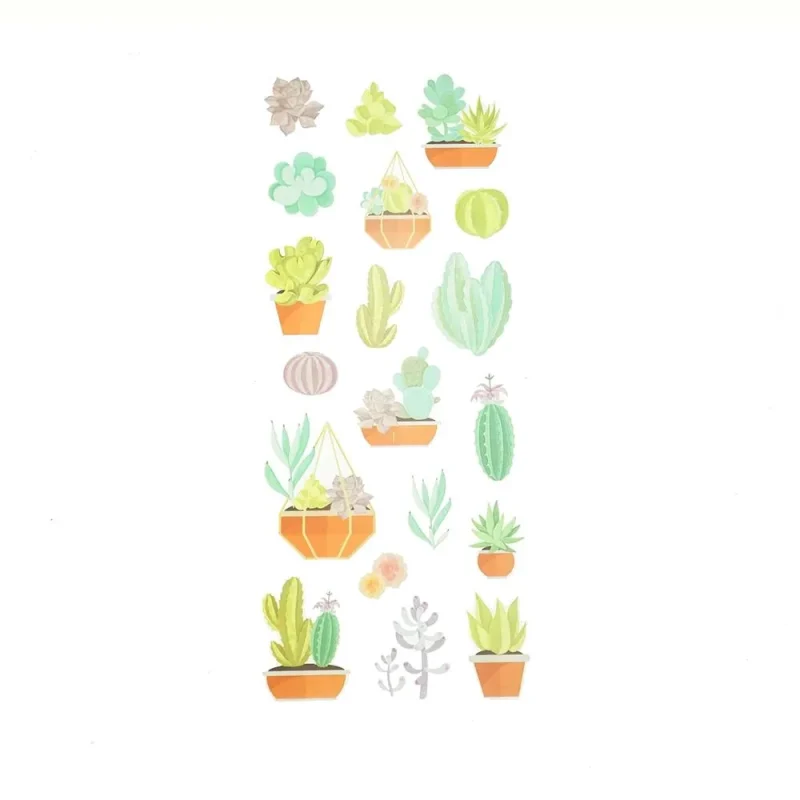 clear photo safe succulent stickers 19 pack