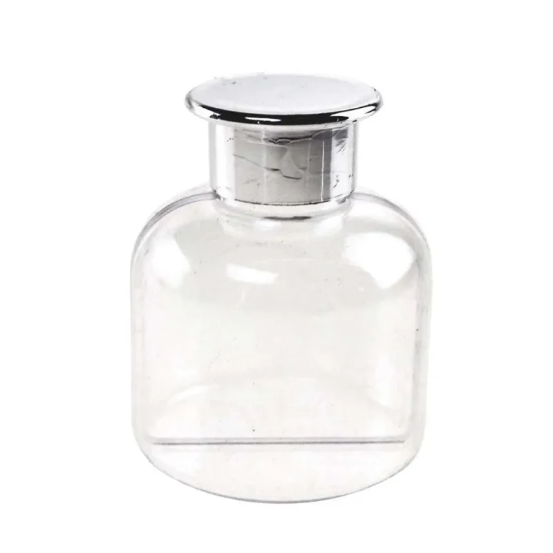 clear plastic bottles w silver lids 2 5 set of 3