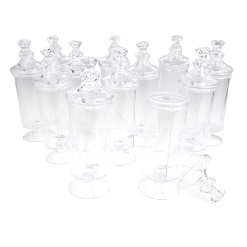 clear plastic candy tube party favor set 5 1 4 x 1 1 2 12 pack