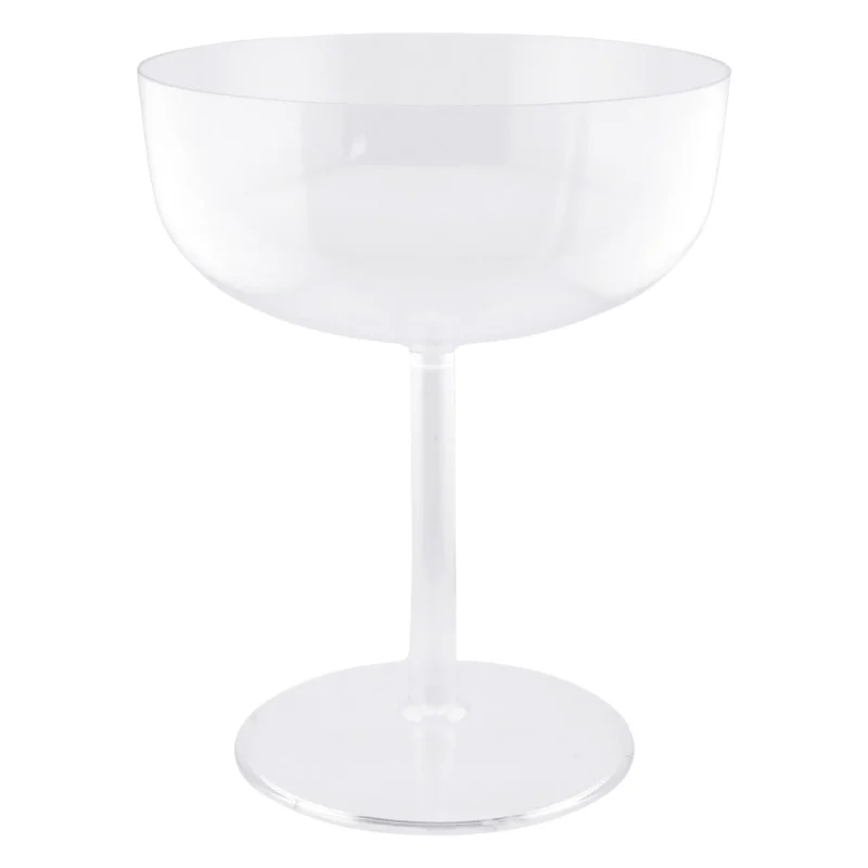 clear plastic champagne coupe glass cocktail vase cup