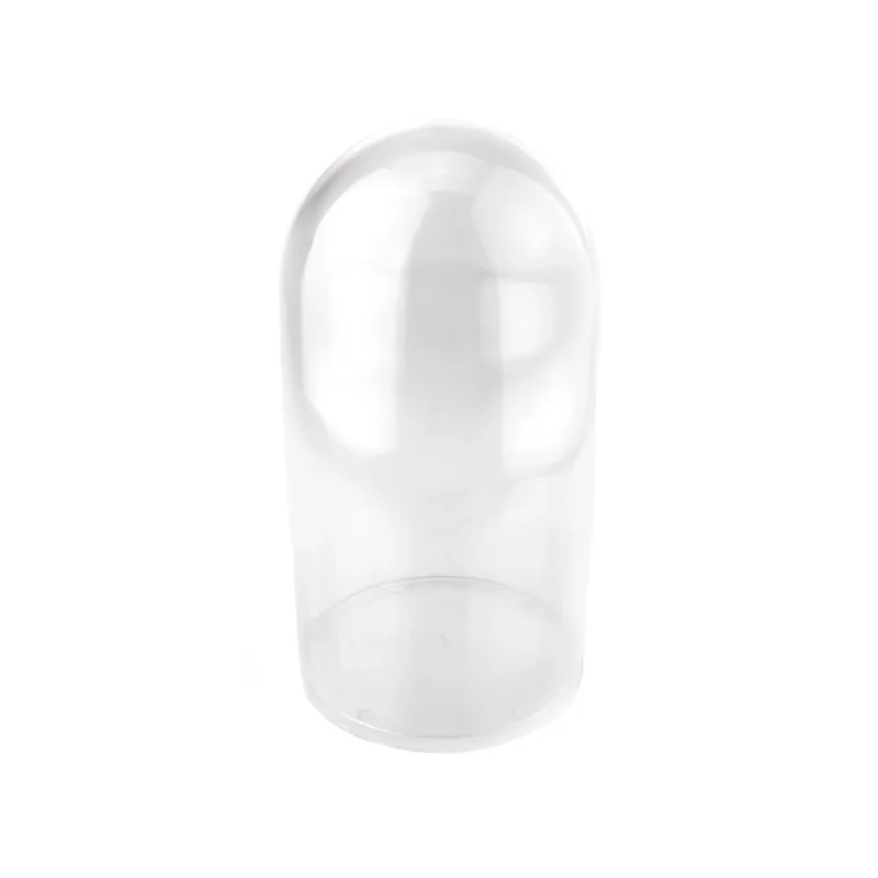 clear plastic dome display case with base