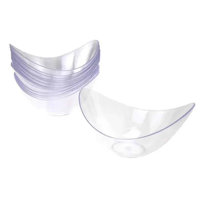 clear plastic oval appetizer bowls 3 5 x 1 75 15 pack