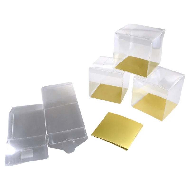 clear pvc gift boxes 3 5 x 3 5 x 3 5 12 pack