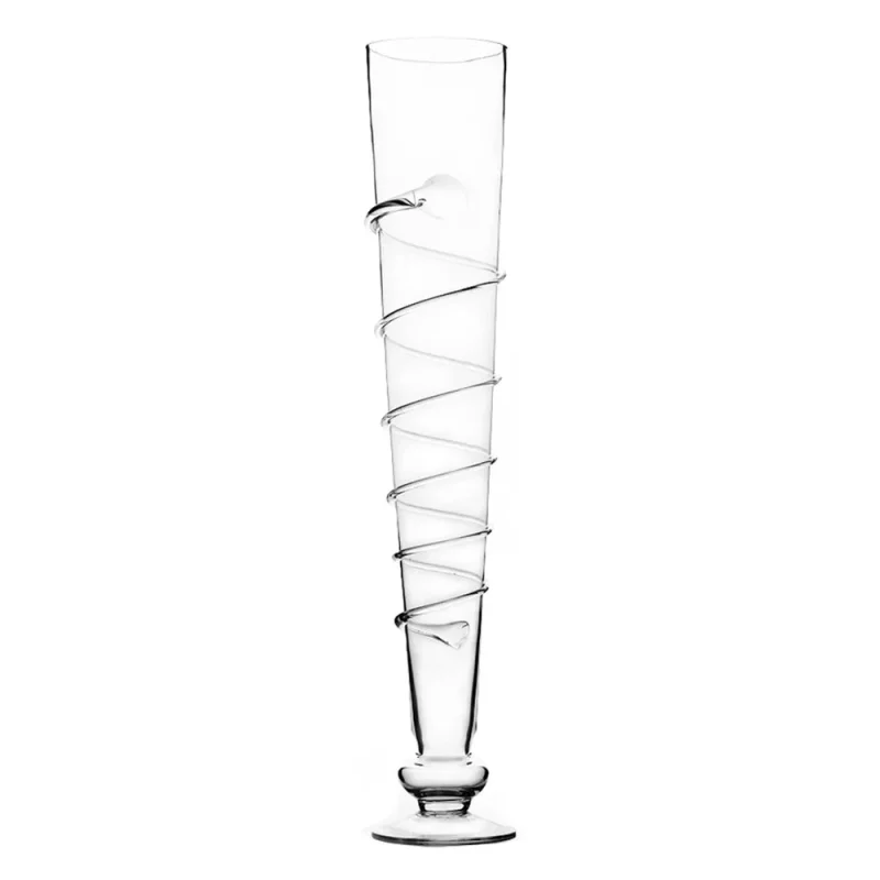 clear swirl glass floral vase set 24in 8 piece