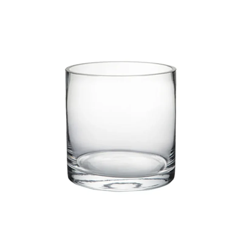 clear tall glass cylinder vases 3x3 inch 24 pack