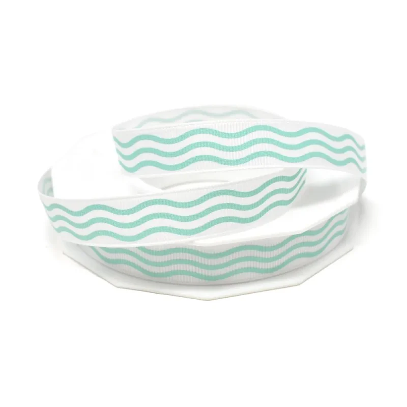 coastal aqua grosgrain ribbon white 5 8 x 20 yards