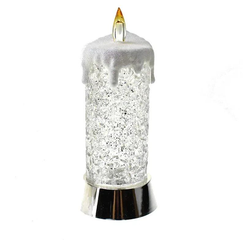 color changing led snowing candle 9 5