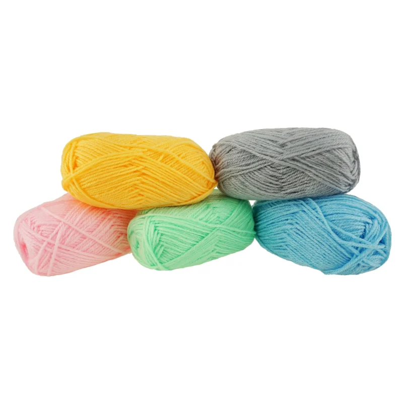 colored acrylic yarn bundle 115 yards