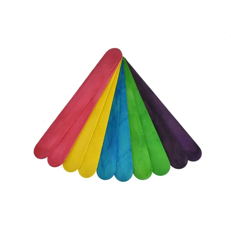 colored craft popsicle sticks 10 inch 10 pack assorted wood