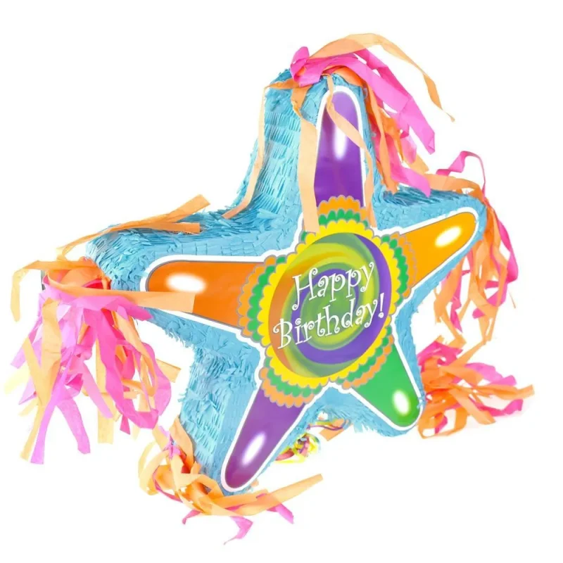 colorful 16 birthday star pi ata multicolor