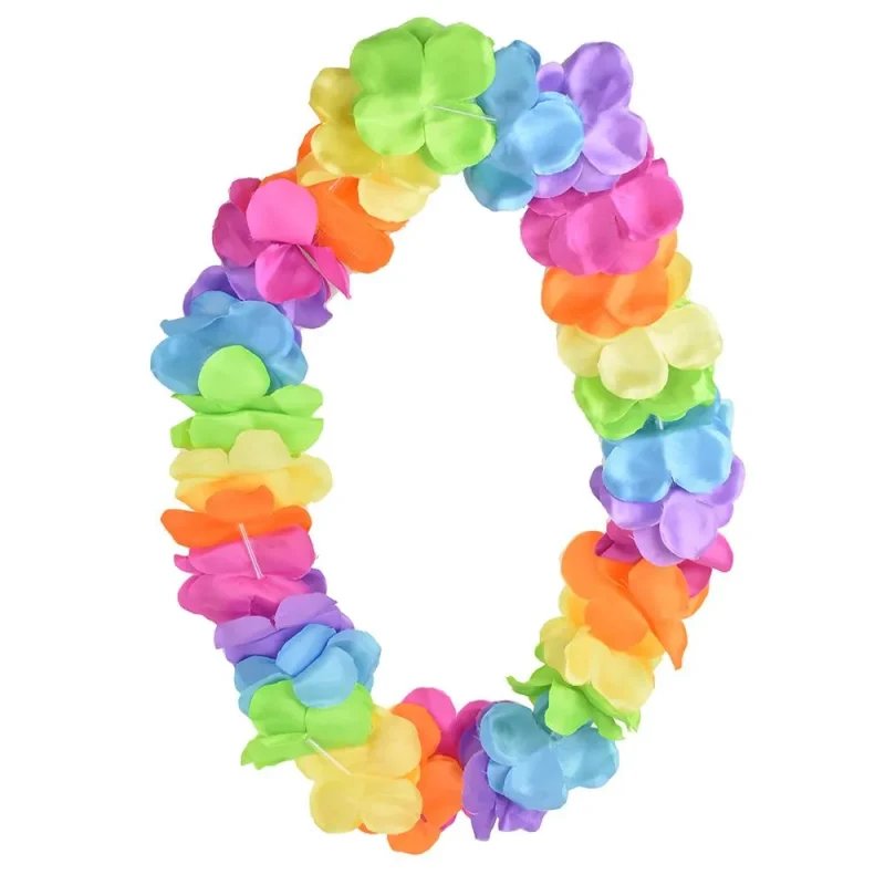 colorful 22 rainbow fabric lei