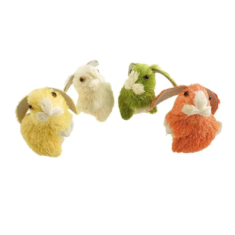 colorful mini easter bunnies 3 5 inch 4 pack