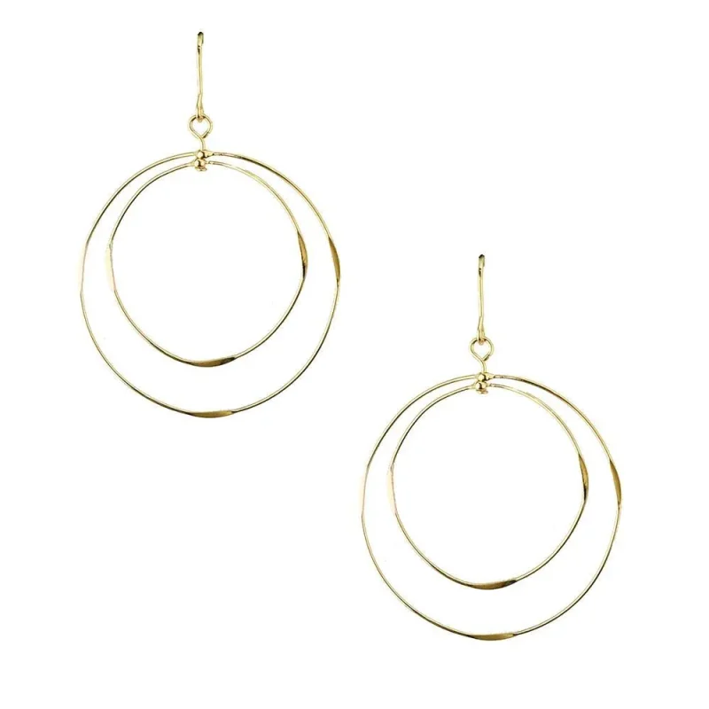 concentric circle drop earrings 1 5 inches