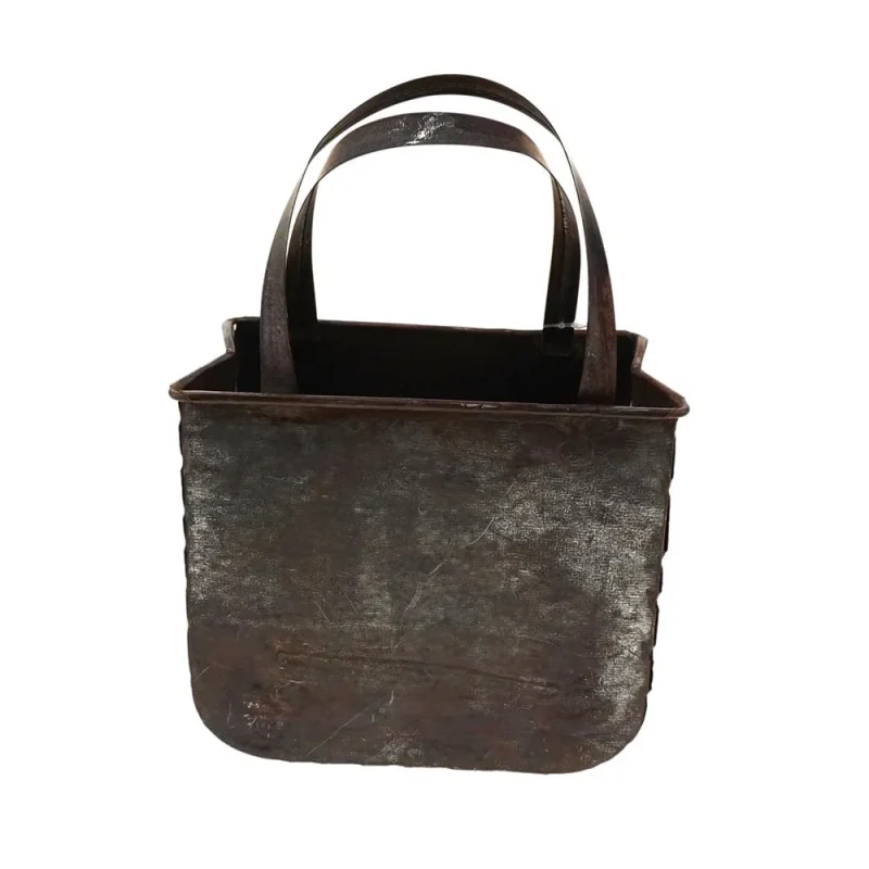 copper galvanized tote 8 75 inches