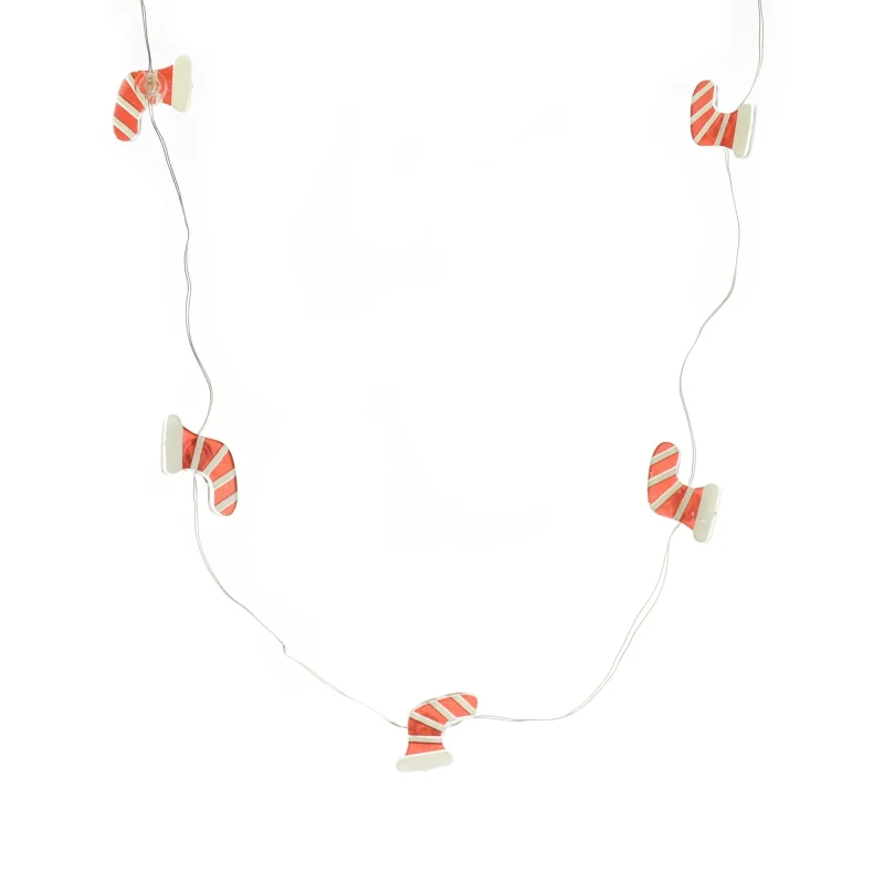 copper wire led candy cane garland 5ft