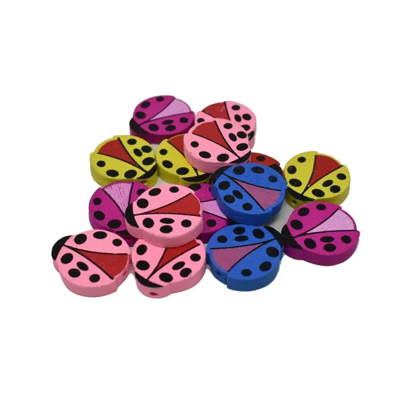 craft wood ladybug deco beads 15 piece 1 7 8 inch