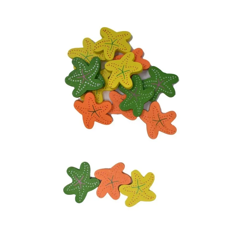 craft wood starfish beads 1 1 4 inch 15 pack