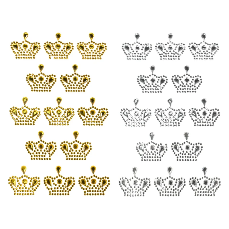 crown rhinestone stickers 1 x 13 pack