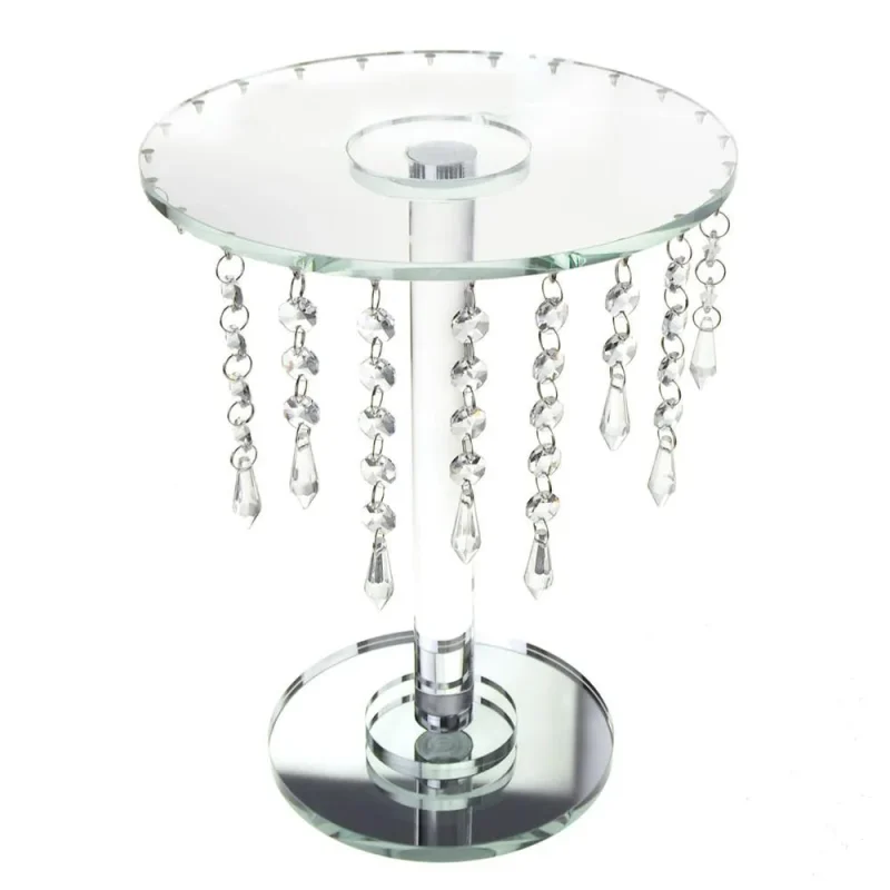 crystal glass centerpiece with strands clear 12 75 inch