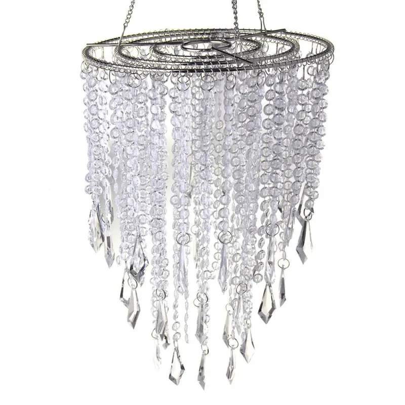 crystal icicle beaded chandelier clear 10 5 inch