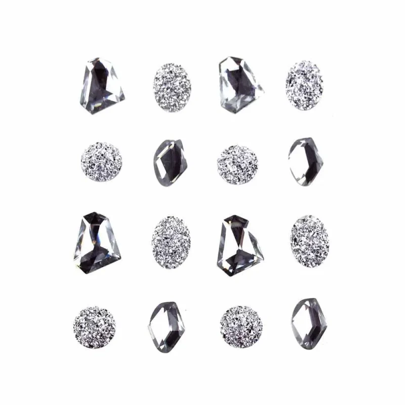 crystal self adhesive stickers 3 4 inch 16 pack