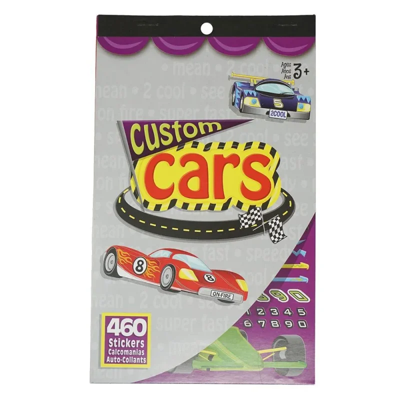 custom car sticker book 460 piece variety