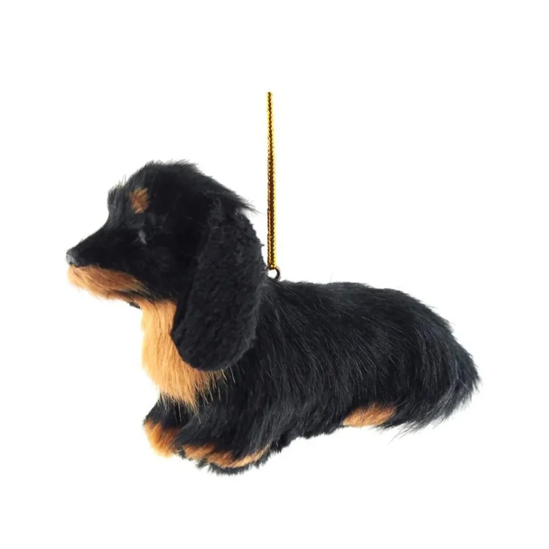 dachshund christmas ornament black brown 4 5 inch