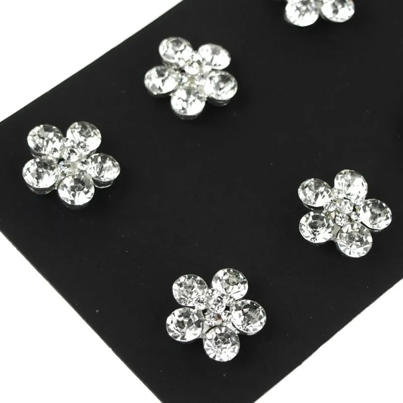 daisy rhinestone hair pins clear 3 4 inch 10 pack