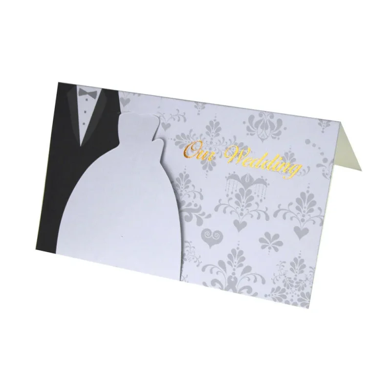 damask wedding invitations 6 3 4 10ct white black