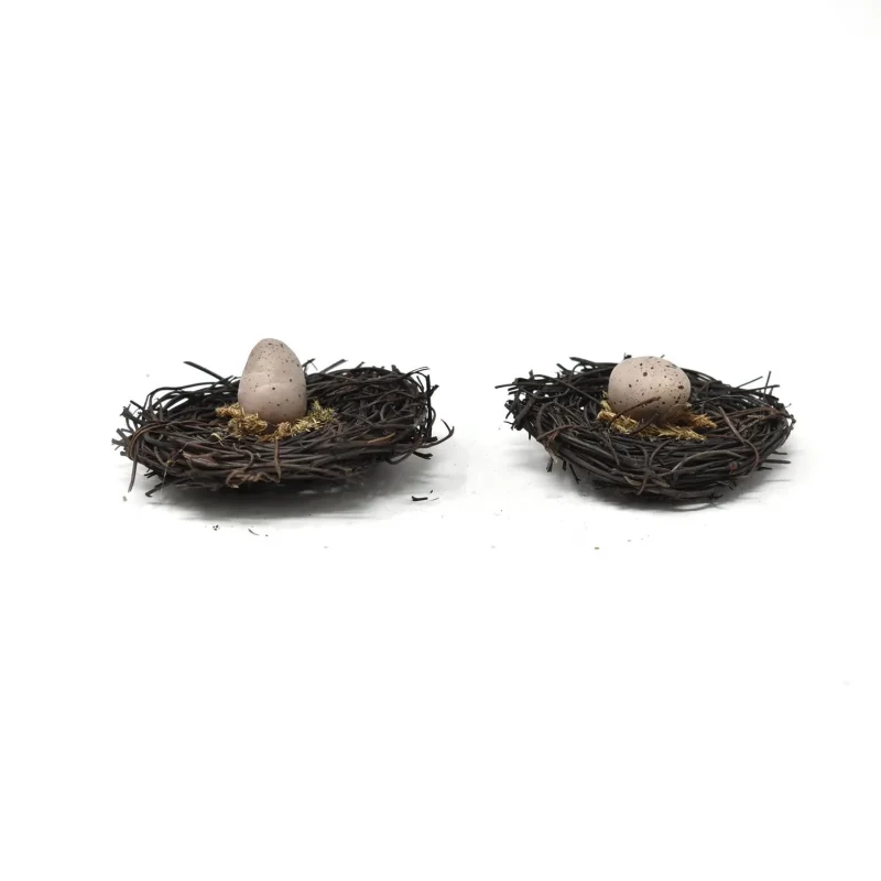 decorative artificial bird nest with eggs 2 pack