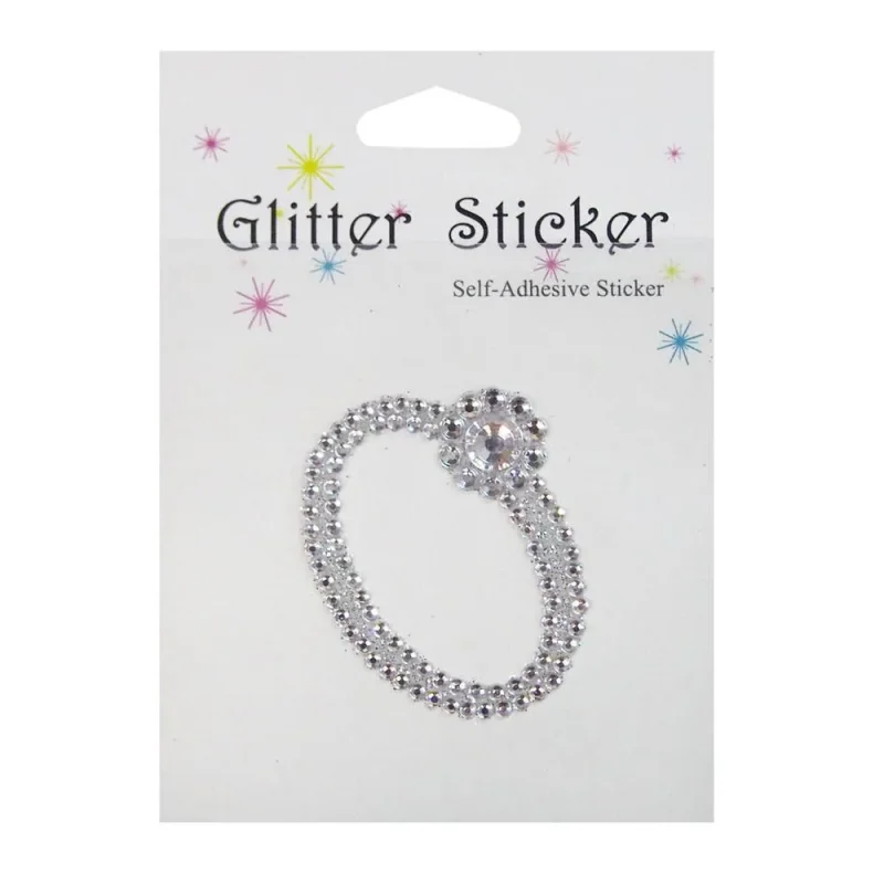 diamond glitter ring stickers 1 1 4 inch