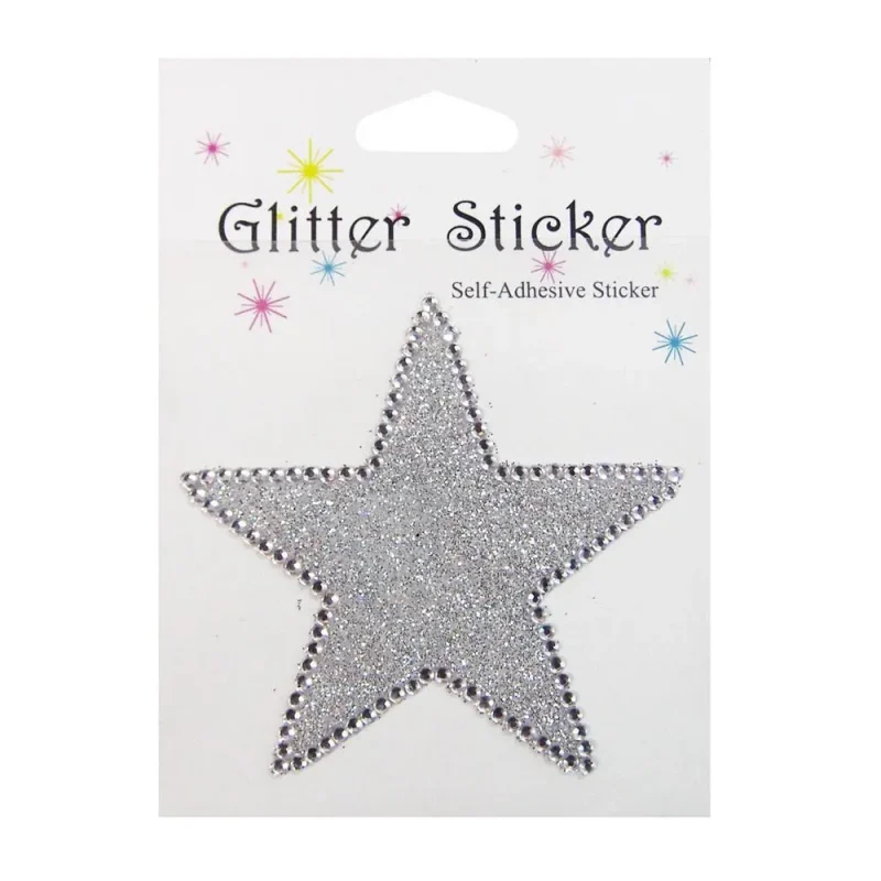 diamond glitter star stickers 2 3 8