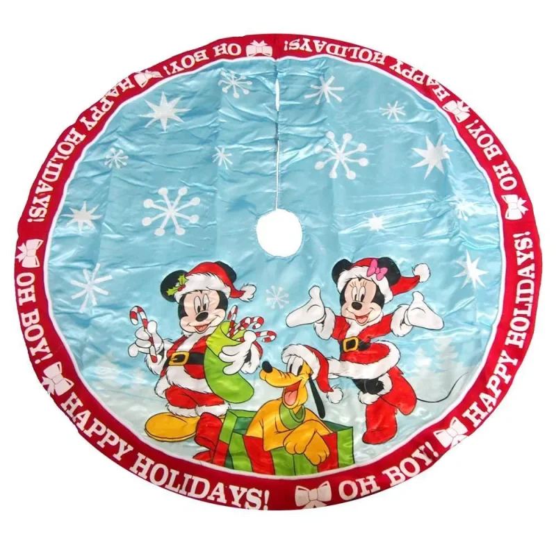 disney mickey minnie christmas tree skirt red blue 48