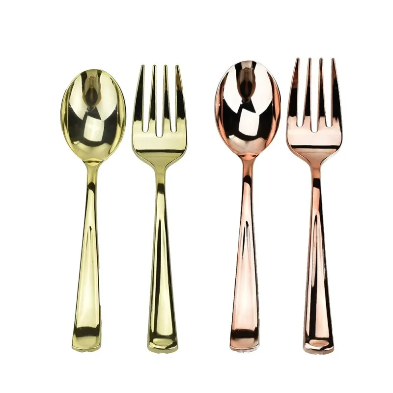 disposable 10 party spoons forks 2 piece set