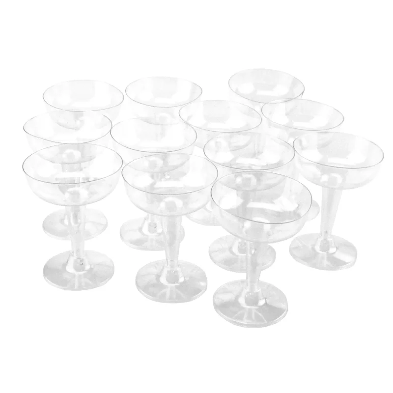 disposable margarita glasses 4 25 12 pack clear plastic