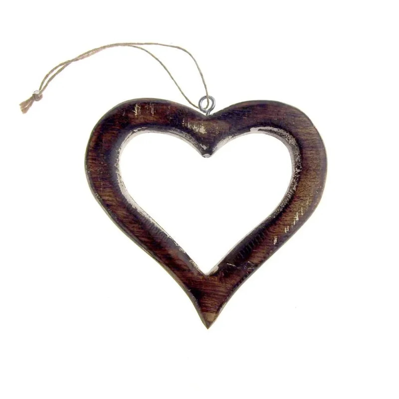 distressed wooden heart ornament 5 christmas tree decor