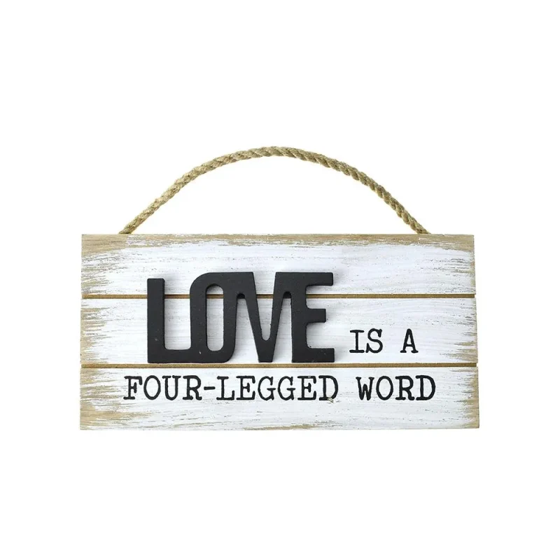 dog lover wooden message sign 7 5 inch