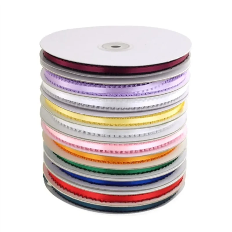 double face satin ribbon 3 16 inch x 50yd picot edge