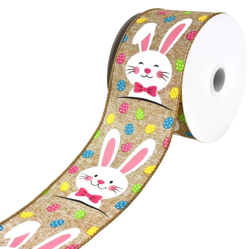 easter bunny wired ribbon 2 5 inch 10yd