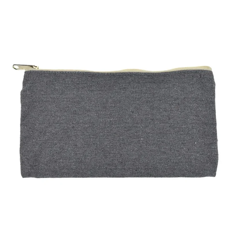 eco friendly canvas zipper pouch 9 25 inches