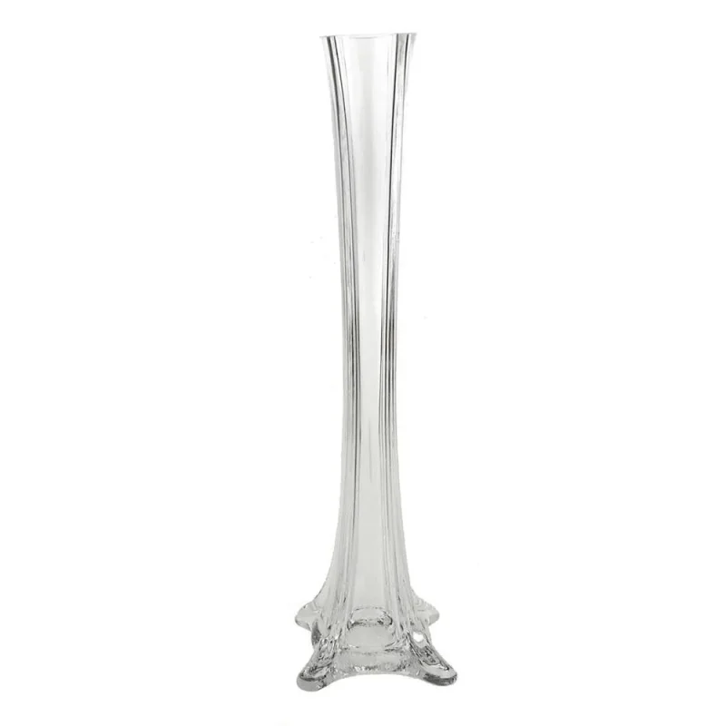 eiffel tower glass vase 8 inch clear elegant centerpiece