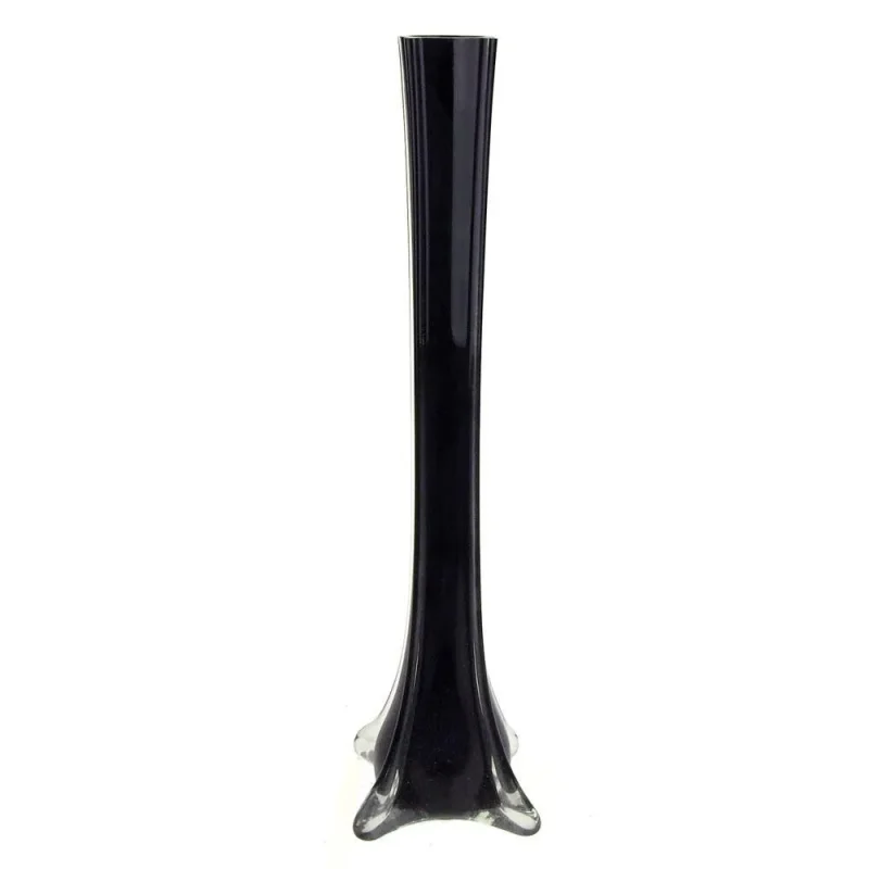 eiffel tower glass vase 8 tall black centerpiece