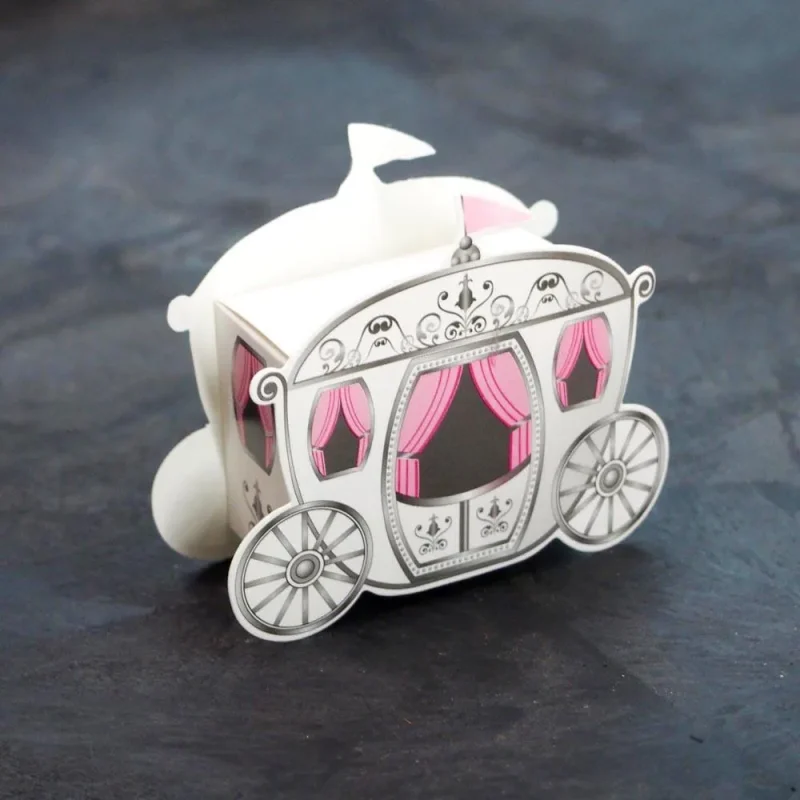 enchanted carriage favor boxes 2 inch 12 pack